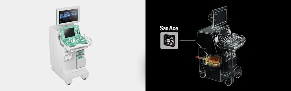 山洋电气SanAce散热风扇产品在超声波诊断设备的应用效果图